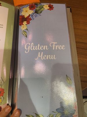 Full GF menu  at Blooms in Preston