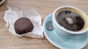 Great coffee and vegan snack at Guana Coffee in Punta Arenas