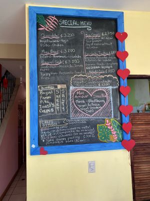 Additional ‘special’ menu  at Dolce Aroma in Monteverde