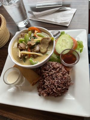 Green curry lunch special   at Urban Vegan - Lake View in Chicago
