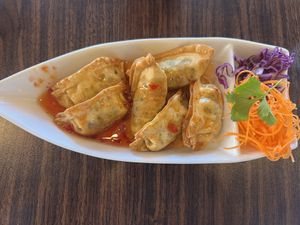 Red Chili Dumplings  at Urban Vegan - Lake View in Chicago