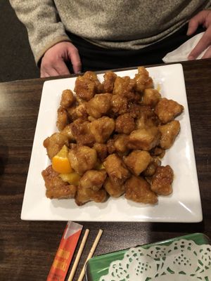 Orange chicken   at Urban Vegan - Lake View in Chicago