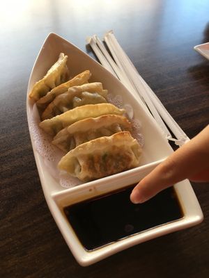 Vegetable dumplings at Urban Vegan - Lake View in Chicago