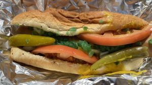 Chicago style dog  at Can't Believe It's Not Meat - Chicago Ave in Chicago