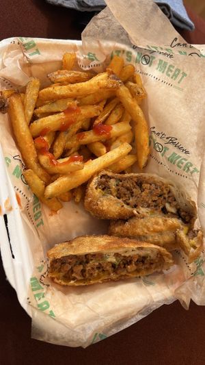 Philly Cheesesteaks egg rolls   at Can't Believe It's Not Meat - Chicago Ave in Chicago