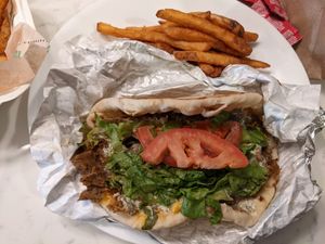 Greek gyro at Can't Believe It's Not Meat - Chicago Ave in Chicago