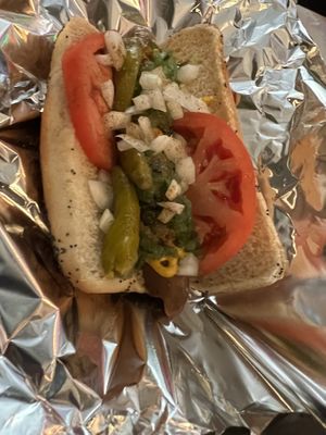 Chicago style hotdawg   at Can't Believe It's Not Meat - Chicago Ave in Chicago