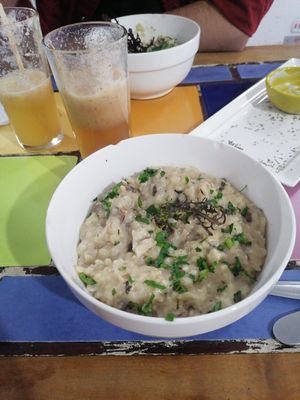 Risotto vegano at Violeta Dulceria Vegana in Valparaiso