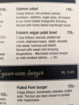 vegan option (July 2021) at Café Kaiser in Helsingoer