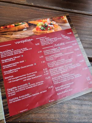 Cleary labelled food - menu 1 at La Lucha in Darmstadt