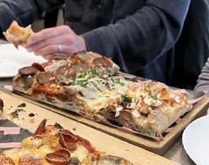 3 of 7 vegan pizza options!  at Pizza Collective in New York City