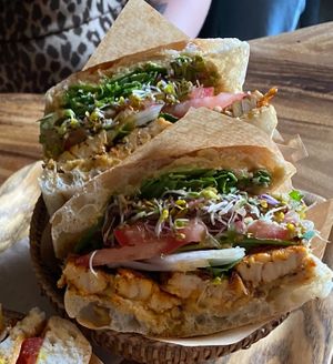 Tempeh sandwich  at The Royal Food & Drink in Seoul