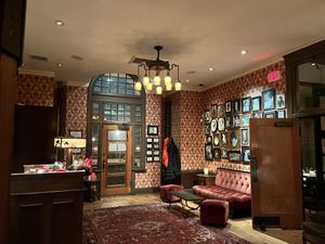 Old Hollywood remembered on the walls of the entrance   at Edendale in Los Angeles