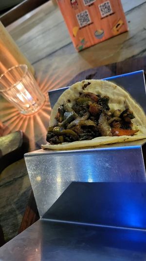 Vegan taco at La Malinche in Tulum