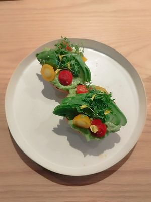 Avocado toast at Hyssop in Kyoto
