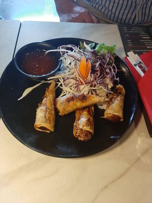 Spring rolls at ARROI Restaurant in Bled