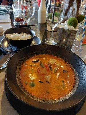 Red curry at ARROI Restaurant in Bled