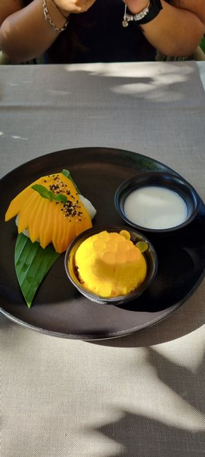 Mango dessert at ARROI Restaurant in Bled