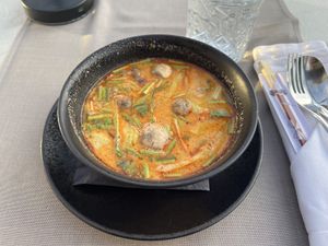 Vegetable Tom Yum soup  at ARROI Restaurant in Bled