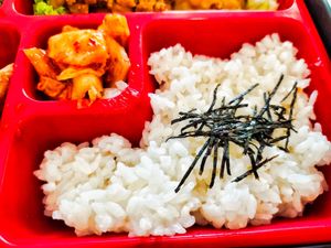 Japanese rice and kimchi at Soul Kind Cafe in West Singapore