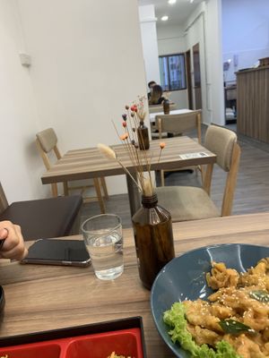 Flowers on table   at Soul Kind Cafe in West Singapore