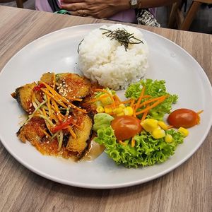 Fish rice at Soul Kind Cafe in West Singapore