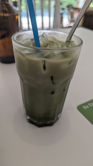 Ice Match Latte. Price:$ / 4 May 2023 at Soul Kind Cafe in West Singapore