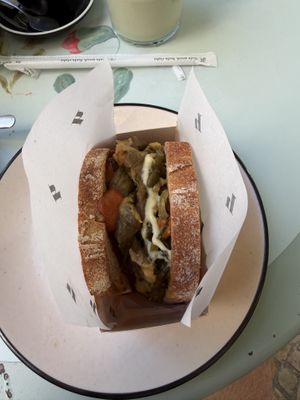 Eggplant sandwich   at Hygge in Lisbon
