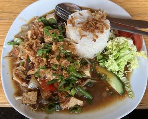 Tempeh and tofu  at Mabuhay  in Berlin