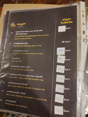 Menu pages at Veggie Tales x Wagging Tales Cafe in Hua Hin