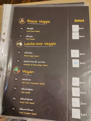 Menu pages at Veggie Tales x Wagging Tales Cafe in Hua Hin