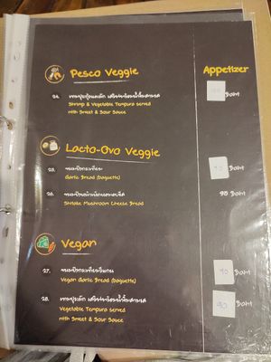 Menu pages at Veggie Tales x Wagging Tales Cafe in Hua Hin
