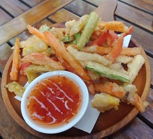 Tempura Veges at Veggie Tales x Wagging Tales Cafe in Hua Hin