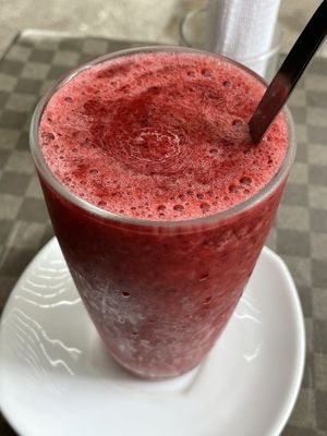 Mixed berry smoothie, 70 baht  at Veggie Tales x Wagging Tales Cafe in Hua Hin