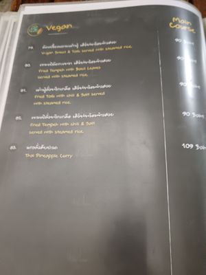 Menu at Veggie Tales x Wagging Tales Cafe in Hua Hin