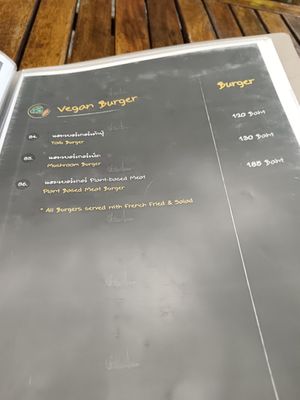 Menu at Veggie Tales x Wagging Tales Cafe in Hua Hin