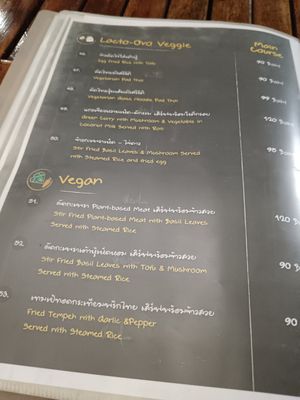 Menu at Veggie Tales x Wagging Tales Cafe in Hua Hin