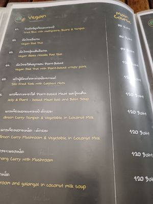 Menu at Veggie Tales x Wagging Tales Cafe in Hua Hin