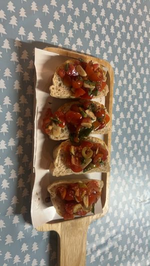 Tomato bruschetta   at Veggie Tales x Wagging Tales Cafe in Hua Hin