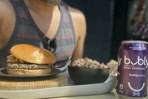 Dragon burger & spicy coleslaw combo  at Mavericks Burger Co in Toronto