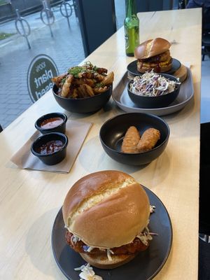 The chicken strips come with more than 2 but we ate some before the picture 👀  at Mavericks Burger Co in Toronto
