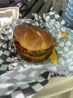 bacon cheese burger at Mavericks Burger Co in Toronto
