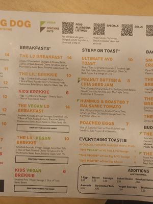 Menu at Laughing Dog in Worthing