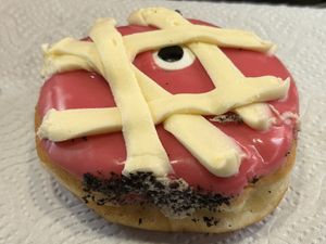 Raspberry Mummy Halloween special   at Big Fat Donut Co in Gateshead