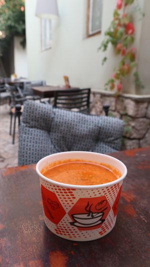 Tomato soup  at AhimSa Vega-Yoga in Belgrade