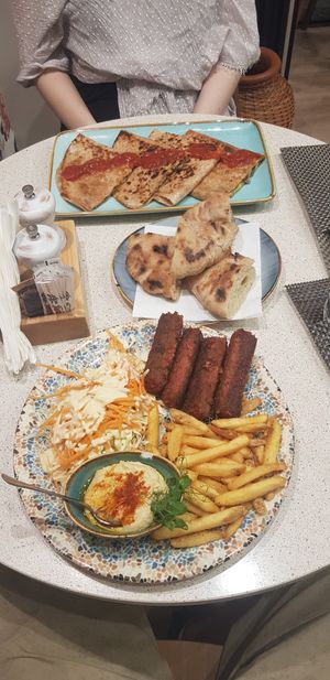 Cevapcici and quesadila at AhimSa Vega-Yoga in Belgrade
