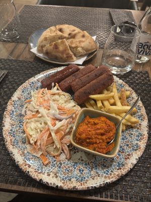 Čevapi  at AhimSa Vega-Yoga in Belgrade