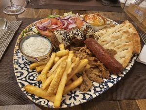 Protein plate at AhimSa Vega-Yoga in Belgrade