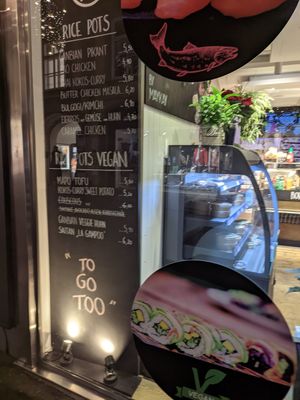 Part of the vegan options at Bowls & Pots by Maykay in Graz