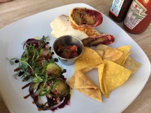 Foxy Roxy wrap at The Beached Lamb Cafe in Newquay